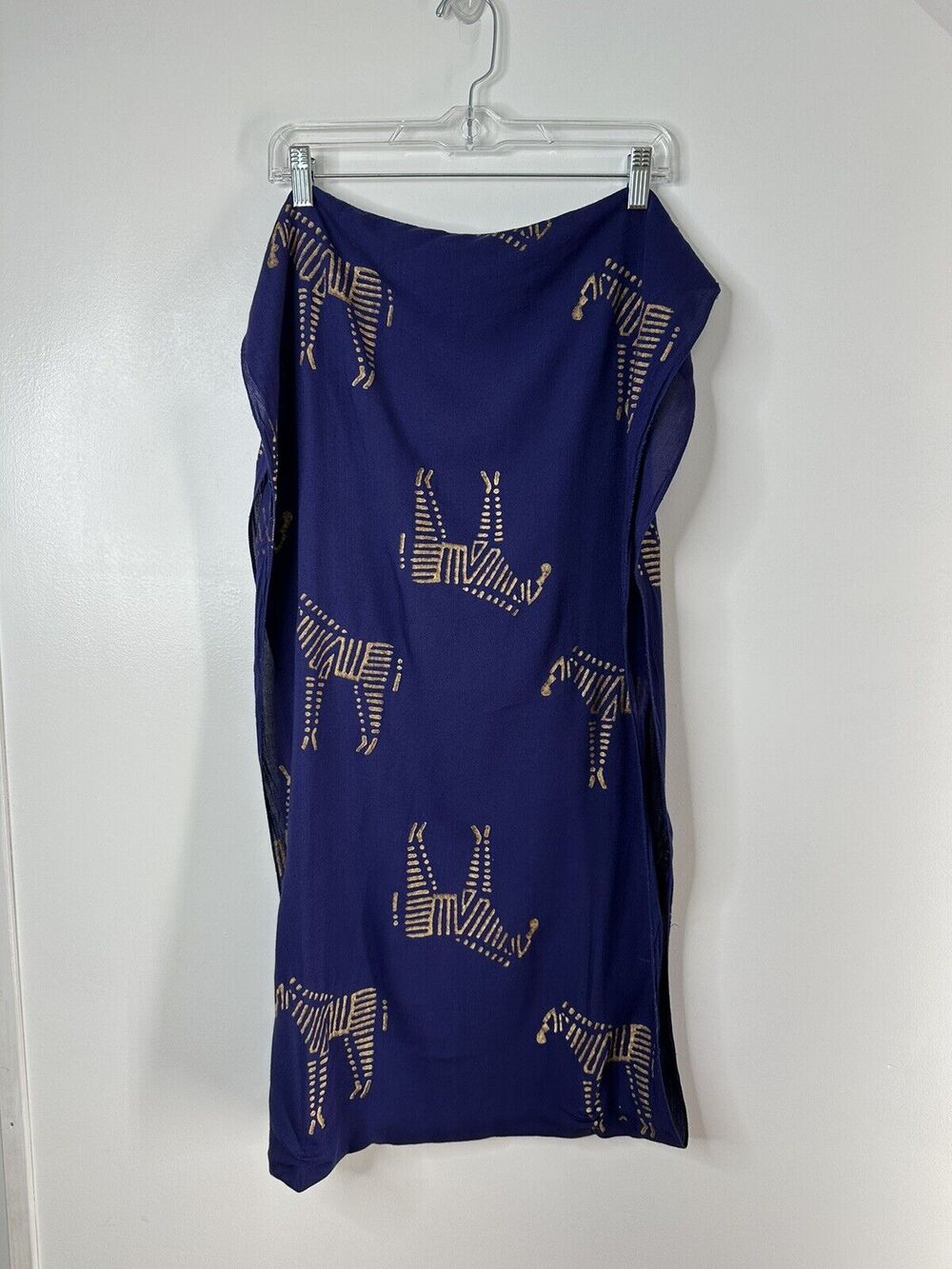 Zebra Infinity Scarf Royal Purple Gold Metallic Painted Zebras Not Branded